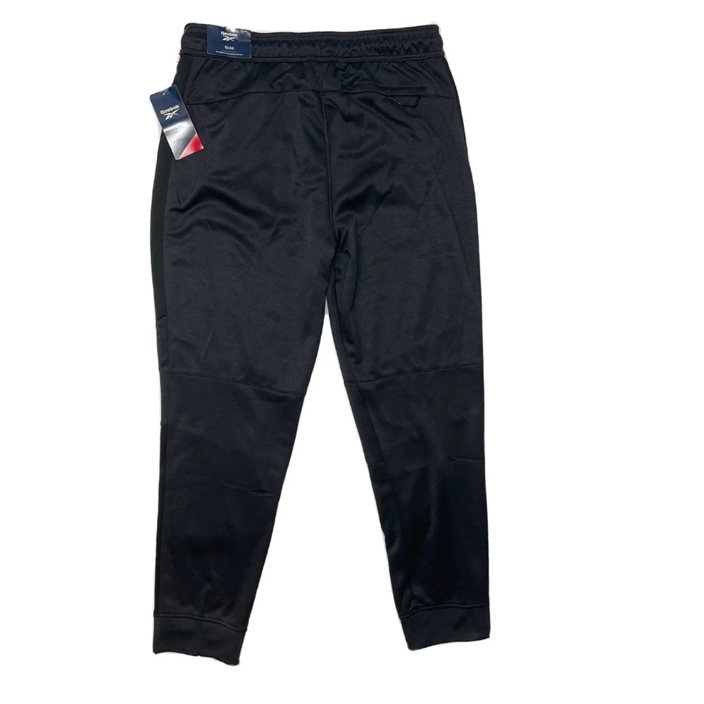 NEW Reebok Men's SLIM Fit Foul Line Pants Joggers Size L Black Heather MSRP $70 - Picture 4 of 11